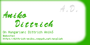 aniko dittrich business card